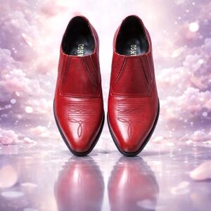 Durango Red Leather Ankle Boots ~ Size 6.5